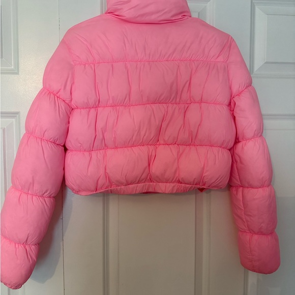 Pink Quilted Puffer Jacket Insulated Winter Coat - Picture 2 of 2